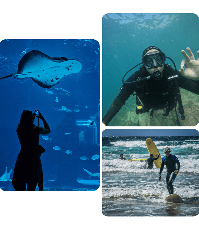 Gran Canaria látnivalók és élmények – búvárkodás, szörfözés, hajózás, jetski és tengeri programok aktív nyaraláshoz