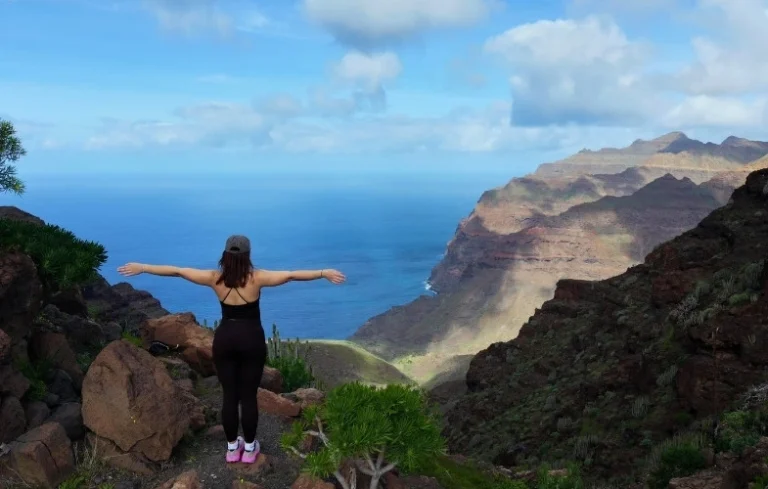 Kilátás a GüiGüi túra útvonaláról Gran Canarián